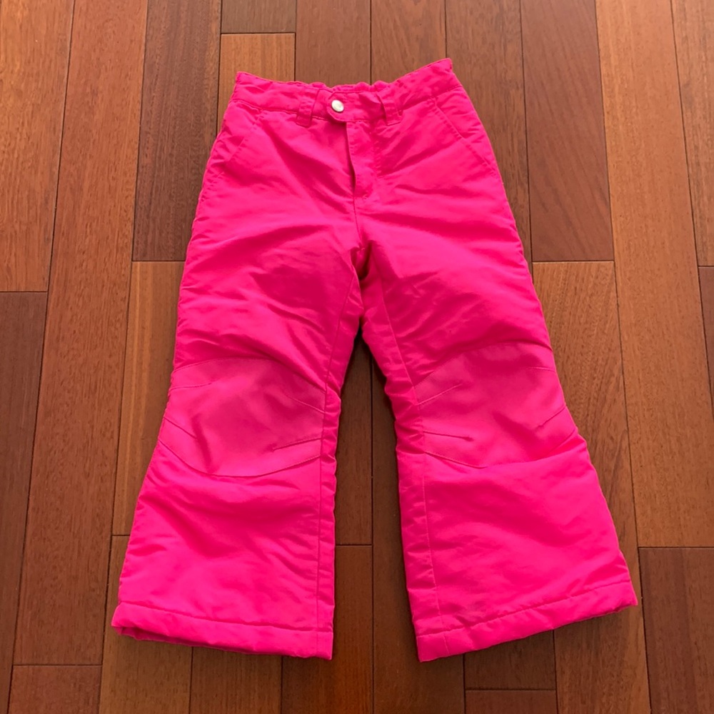 Pink winter ski pants